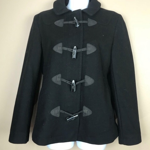 GAP Black Duffle Coat with Toggle Buttons Small - Picture 1 of 4
